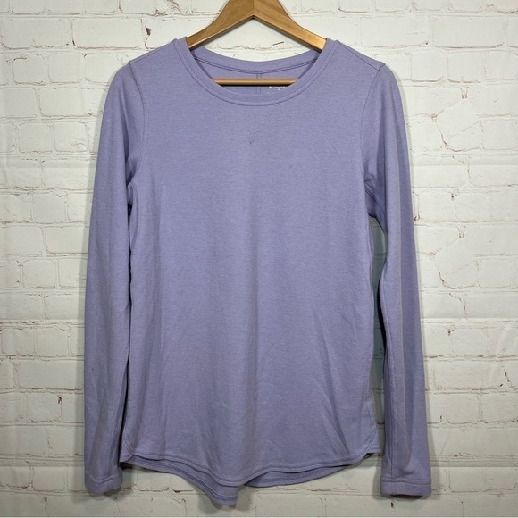 Duluth Trading Shirt Womens Small Purple Thermal Crew Neck Waffle Knit - Picture 1 of 8